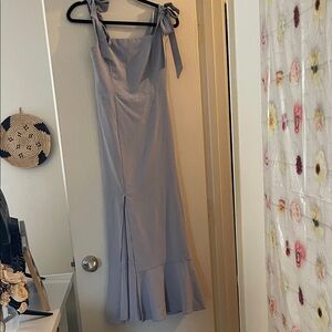 Luxe Lavender Midi Dress with Ruffle Hem